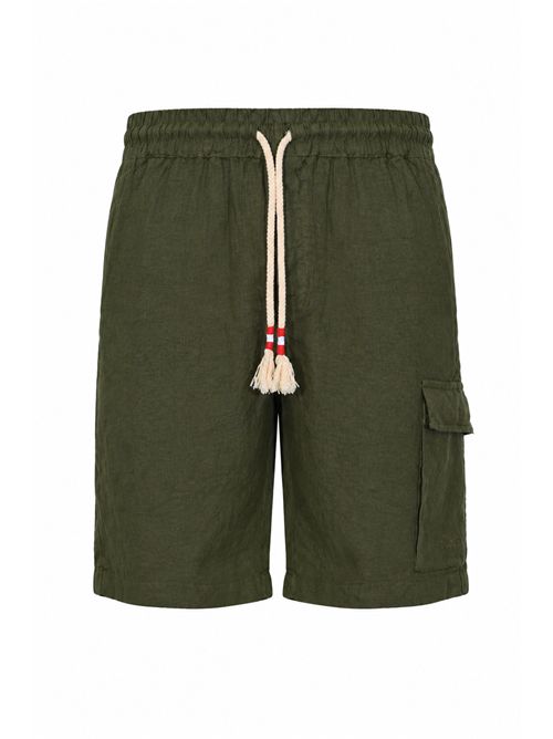 Bermuda Marseille in lino Military Mc2 Saint Barth | MRE000200144L